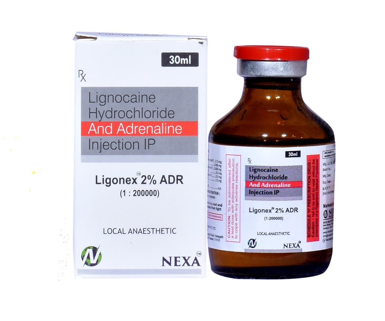 Ligonex 2% ADR - Lignocaine & Adrenaline